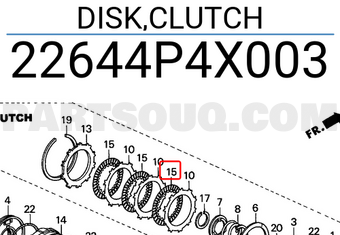Honda 22644P4X003 DISK,CLUTCH