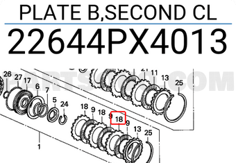 Honda 22644PX4013 PLATE B,SECOND CL
