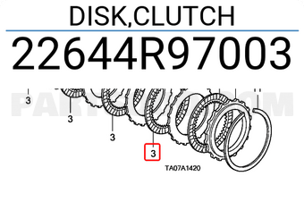 Honda 22644R97003 DISK,CLUTCH
