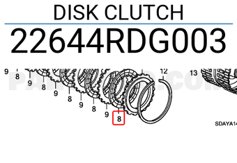 Honda 22644RDG003 DISK CLUTCH