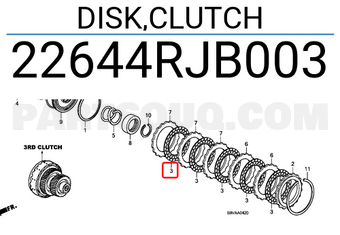 Honda 22644RJB003 DISK,CLUTCH