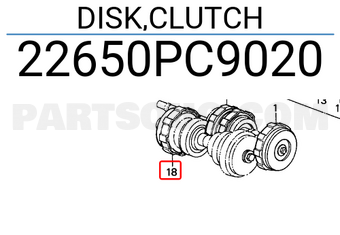 Honda 22650PC9020 DISK,CLUTCH