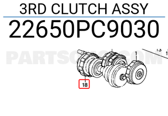 Honda 22650PC9030 3RD CLUTCH ASSY