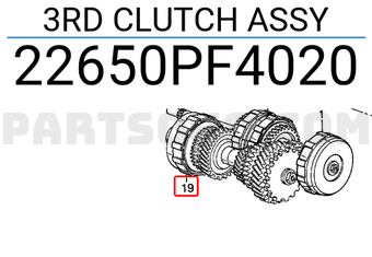 Honda 22650PF4020 3RD CLUTCH ASSY