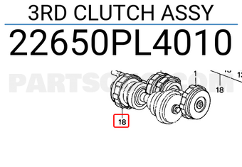 Honda 22650PL4010 3RD CLUTCH ASSY