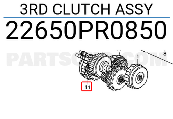 Honda 22650PR0850 3RD CLUTCH ASSY