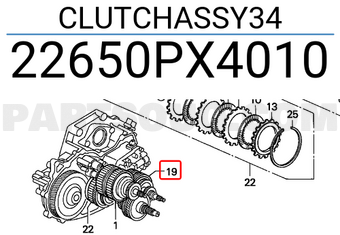 Honda 22650PX4010 CLUTCHASSY34