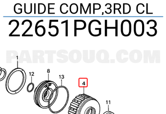 Honda 22651PGH003 GUIDE COMP,3RD CL