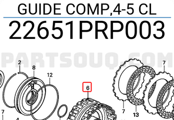 Honda 22651PRP003 GUIDE COMP,4-5 CL