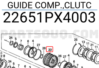 Honda 22651PX4003 GUIDE COMP.,CLUTC