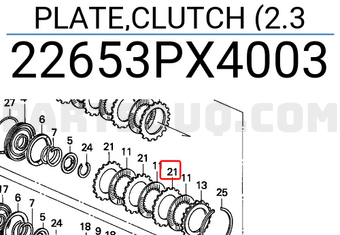 Honda 22653PX4003 PLATE,CLUTCH (2.3