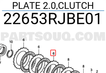 Honda 22653RJBE01 PLATE 2.0,CLUTCH