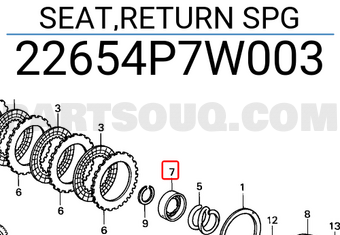 Honda 22654P7W003 SEAT,RETURN SPG