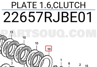 Honda 22657RJBE01 PLATE 1.6,CLUTCH