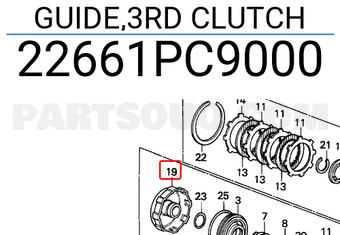 Honda 22661PC9000 GUIDE,3RD CLUTCH