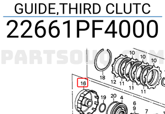 Honda 22661PF4000 GUIDE,THIRD CLUTC
