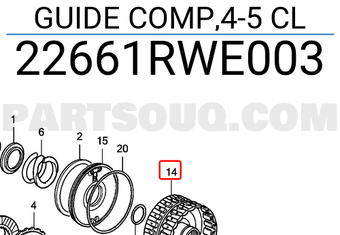 Honda 22661RWE003 GUIDE COMP,4-5 CL