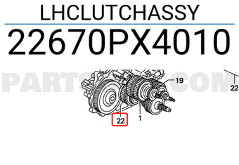 Honda 22670PX4010 LHCLUTCHASSY