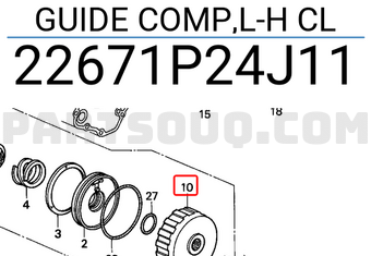 Honda 22671P24J11 GUIDE COMP,L-H CL