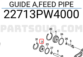 Honda 22713PW4000 GUIDE A,FEED PIPE
