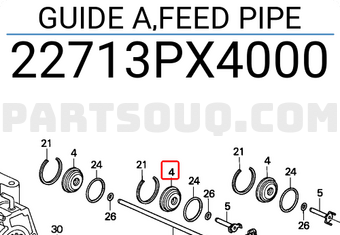Honda 22713PX4000 GUIDE A,FEED PIPE