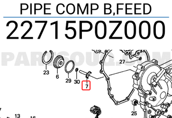 Honda 22715P0Z000 PIPE COMP B,FEED