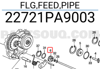 Honda 22721PA9003 FLG,FEED,PIPE