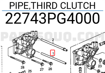 Honda 22743PG4000 PIPE,THIRD CLUTCH