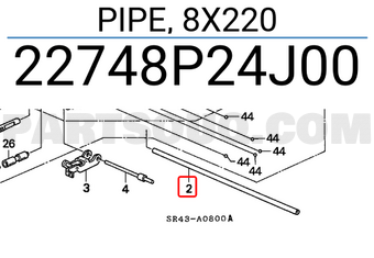 Honda 22748P24J00 PIPE, 8X220
