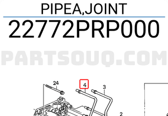 Honda 22772PRP000 PIPEA,JOINT