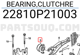 Honda 22810P21003 BEARING,CLUTCHRE
