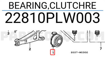 Honda 22810PLW003 BEARING,CLUTCHRE