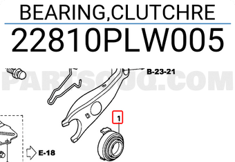 Honda 22810PLW005 BEARING,CLUTCHRE