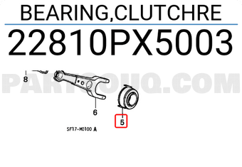 Honda 22810PX5003 BEARING,CLUTCHRE