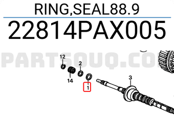 Honda 22814PAX005 RING,SEAL88.9