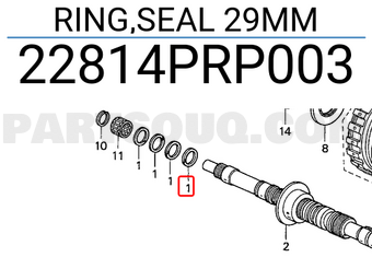 Honda 22814PRP003 RING,SEAL 29MM