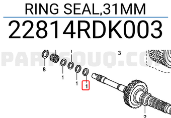 Honda 22814RDK003 RING SEAL,31MM