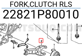 Honda 22821P80010 FORK,CLUTCH RLS