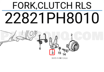 Honda 22821PH8010 FORK,CLUTCH RLS