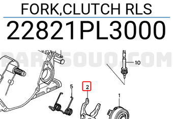 Honda 22821PL3000 FORK,CLUTCH RLS