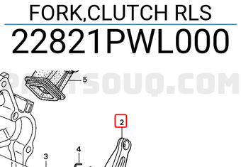 Honda 22821PWL000 FORK,CLUTCH RLS