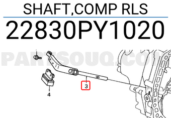 Honda 22830PY1020 SHAFT,COMP RLS