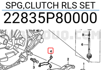Honda 22835P80000 SPG,CLUTCH RLS SET