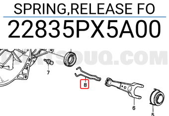 Honda 22835PX5A00 SPRING,RELEASE FO