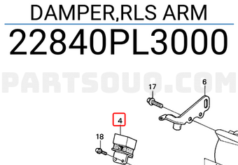 Honda 22840PL3000 DAMPER,RLS ARM