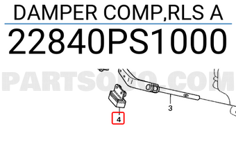 Honda 22840PS1000 DAMPER COMP,RLS A