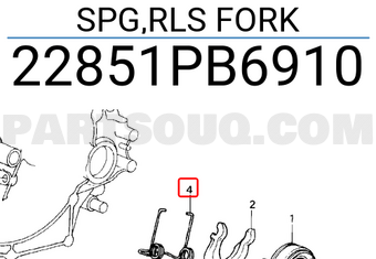 Honda 22851PB6910 SPG,RLS FORK