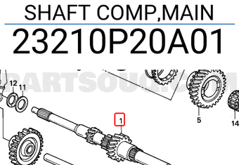 Honda 23210P20A01 SHAFT COMP,MAIN
