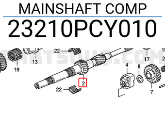 Honda 23210PCY010 MAINSHAFT COMP