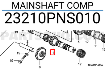 Honda 23210PNS010 MAINSHAFT COMP
